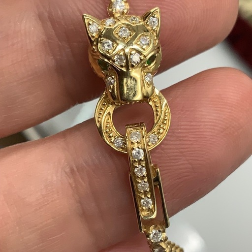 K18 テニスブレスレット　パンサー　1ct 5.3g