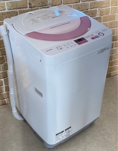 SHARP シャープ 洗濯機 6.0kg 2017年製 ES-GE6A-P 札幌市東区中沼町