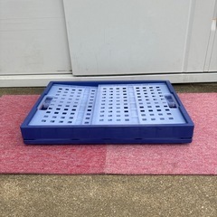 折りたためるボックス コンテナ 青の画像