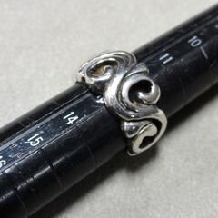 Silver 925 流水紋 リング 約13号 シルバー 指輪 アクセサリー 流水模様 メンズ レディース 札幌市 中央区 南12条の画像