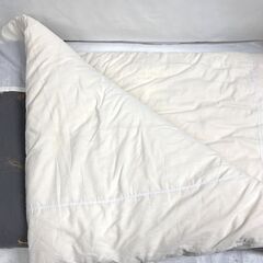 売切りセール！高級肉厚ぽかぽか！定価3万円 掛け布団 カバー付き 145×180cm 厚み約6cm シングル ブラック 寝具 ①の画像