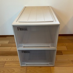  【幅44x奥行74x高さ30】Fits 衣装ケース 2個セット