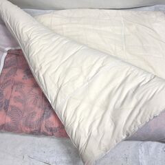 売切りセール！高級肉厚ぽかぽか！定価3万円 掛け布団 カバー付き 145×180cm 厚み約6cm シングル ピンク 寝具 ②の画像