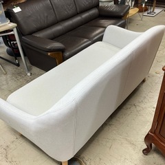 I2410-447 ３人掛けソファ グレー 汚れあり 中古の画像