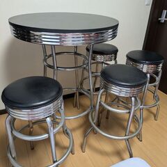 【決まりました】カウンターテーブル・イス4脚セット