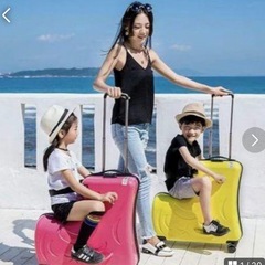 子供乗れるキャリーケース
　ピンク　旅行　キャリーケース　スーツ...