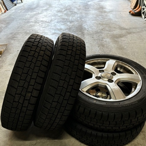 バリ目　すぐ使えます！アルミホイール付155/65R14 2019年製