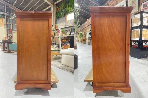 商談中※ ☆ NITORI ☆ニトリ 天然木 キャビネット 飾り棚 籐家具