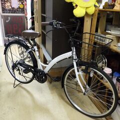 美品　6段切替　26インチ　シティサイクル　防犯登録解除済み　配...