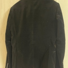 ZARA メンズ　ジャケット　ベロア　黒色の画像