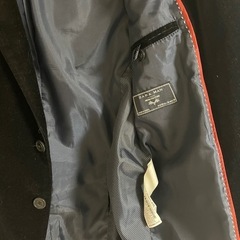 ZARA メンズ　ジャケット　ベロア　黒色の画像