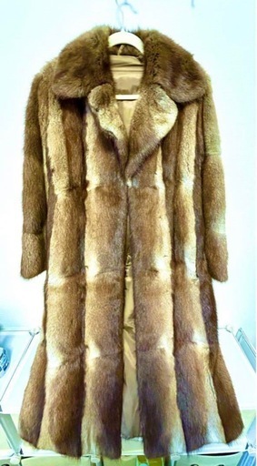 最高級チンチラ　毛皮　リアルファー　ロングコート