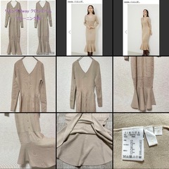 a16 rienda リエンダ 2way クロシェヘム タイトワンピース ニットの画像