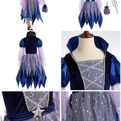 新品未使用　コスプレ 衣装 仮装 4点セット 魔女 魔法使い ウィッチ 子供 キッズ 160の画像