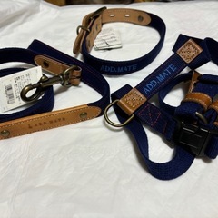 中型犬用リード、首輪、ハーネス、未使用20kgまで