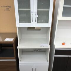 ★ジモティ割あり★  食器棚 ホワイト W60×D46×H181...