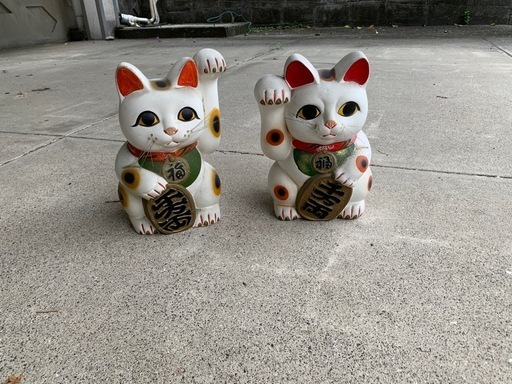招き猫一対