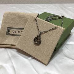 美品 GUCCI 4217G 8402 シルバー 925 GGロゴ ネックレス グッチ