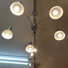 LED付き 天井照明 調光 3パターン点灯 シャンデリア ペンダントライト シルバー★買取帝国 志木店の画像