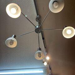 LED付き 天井照明 調光 3パターン点灯 シャンデリア ペンダントライト シルバー★買取帝国 志木店の画像