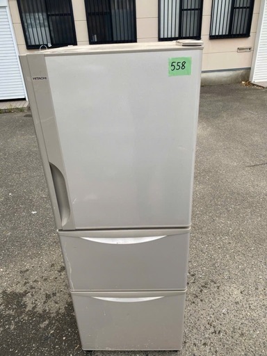 NO  558 福岡市内配送設置無料✨日立 HITACHI 冷蔵庫 (265L・右開き) 3ドア ライトブラウン R-27GV