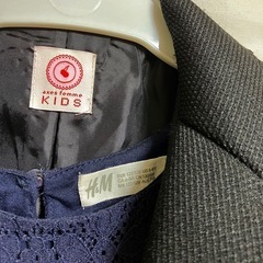 フォーマル ジャケット&ワンピース 女の子 卒園式 入学式　120 おまけ白ブラウス付きの画像