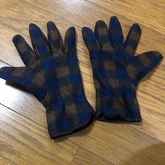 チェック柄手袋の画像