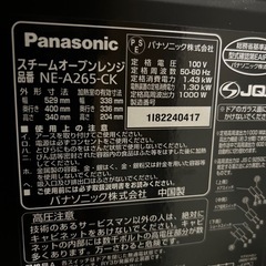 101812パナソニックスチームオーブンレンジの画像