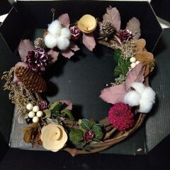 15日迄　ニトリ　クリスマスリース　松ぼっくり　ドライフラワー　