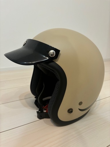 バイク用ジェットヘルメット(サンバイザー付き)