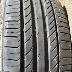 【19インチタイヤ！245/45R19　Y XL  Continental  ContiSportContact 5　残り溝ありタイヤ1本 】転がし用にでも＊社外アルミ付きのエスティマからの取り外し品です。アルファードにも？の画像