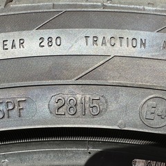 【19インチタイヤ！245/45R19　Y XL  Continental  ContiSportContact 5　残り溝ありタイヤ1本 】転がし用にでも＊社外アルミ付きのエスティマからの取り外し品です。アルファードにも？の画像