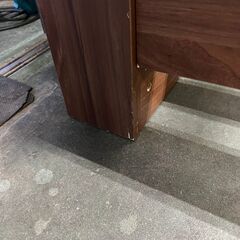 【フランスベッド】 セミダブル すのこベッド ベッドフレーム  棚・照明付き ウォルナット色 N0406の画像