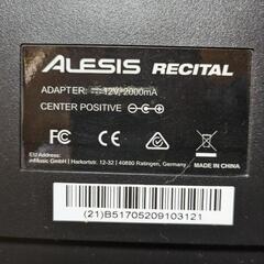 ALESIS 電子ピアノ 88鍵盤 初心者向け スピーカー搭載 譜面台付き フルサイズ・セミウェイト鍵盤 Recital ブラックの画像