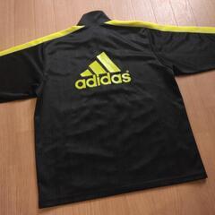 ジップジャケット　ジャージー　150　黒　adidas　アディダス