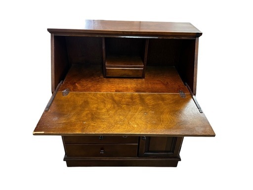 NO.1865 《美品》ライティングビューロー 学習机 デスク 木製 キャビネット 家具 中古