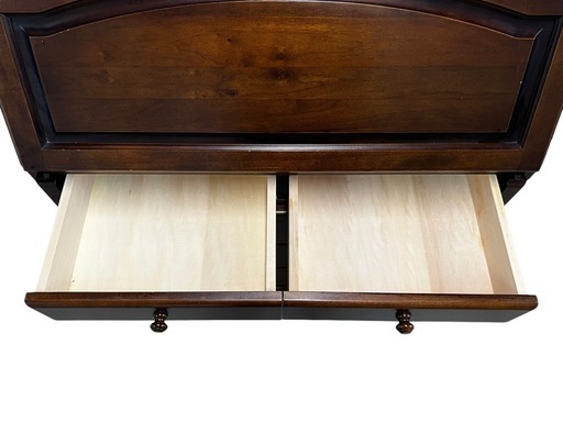 NO.1865 《美品》ライティングビューロー 学習机 デスク 木製 キャビネット 家具 中古