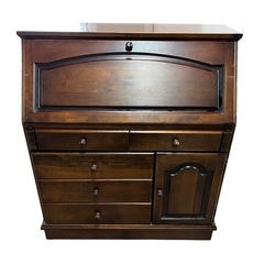 NO.1865 《美品》ライティングビューロー 学習机 デスク 木製 キャビネット 家具 中古の画像