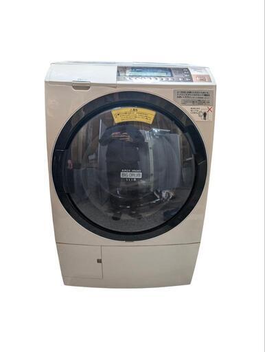 HITACHI ドラム式洗濯機 BD-S8800L 左開き ビッグドラム 温水ナイアガラ洗浄 ヒートリサイクル 風アイロン 中古