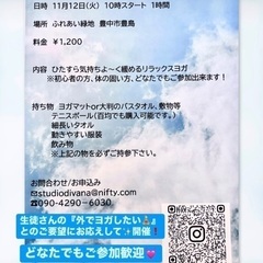 リラックスパークヨガ開催！