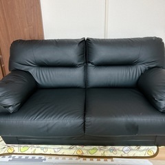美品‼️合皮ソファー　ブラック