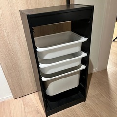【成約済】IKEA 黒　棚　トロファスト