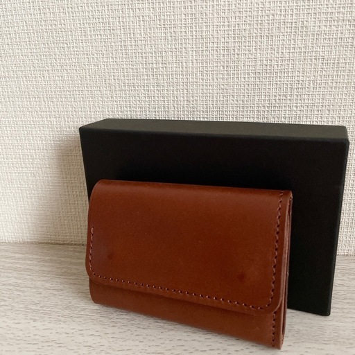 ☆現金払い可能☆ 【極美品】Prof Line  三つ折財布 栃木レザー コンパクト ウォレット 