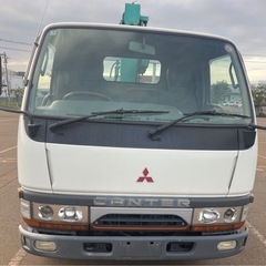 三菱　キャンター　クレーン　ユニック　ラジコン付き、車検付の画像