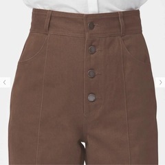 GUフロントボタンカラーストレートパンツQの画像