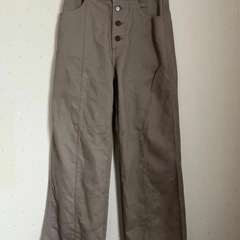 GUフロントボタンカラーストレートパンツQの画像