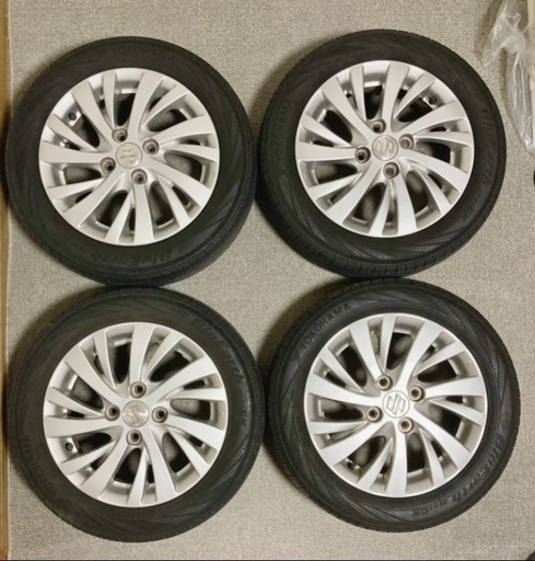 ワゴンRスティングレイ外し　タイヤ　スズキ純正ホイール4本　155/65/14