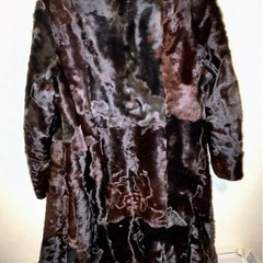 リアルファー　ロングコート　ブラウンの画像