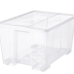 IKEA SAMLA ふたつきボックス　透明　4個