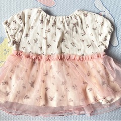 ママラク mamaraku 花柄チュールトップス カットソーの画像